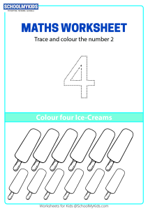 Trace, Count and Color Number 4
