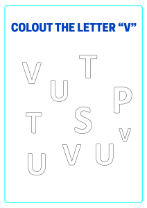 color the letter v capital letter recognition worksheets for preschool kindergarten grade art and craft worksheets schoolmykids com