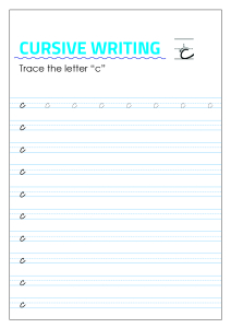 Letter c - Lowercase Cursive Writing