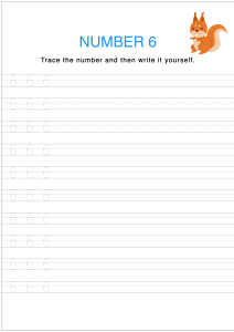 Number Tracing and Writing - 6