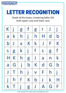 Identify Uppercase and Lowercase Letter K - Letter Recognition
