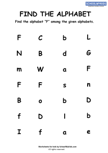 Find the Letter F - Find Alphabets