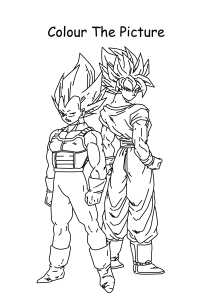 Awesome Goku And Vegeta Coloring Page - Free Printable Coloring Pages For  Kids - Coloring H…