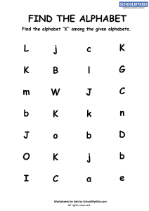 Find the Letter K - Find Alphabets
