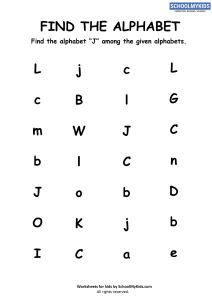 Find the Letter J - Find Alphabets
