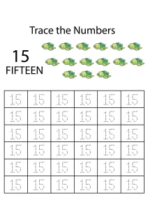 Number Tracing 15 - Count and Trace the Numbers