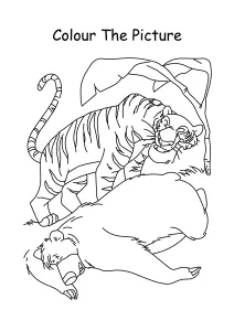 Baloo and Sher Khan Coloring Pages