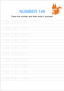 Number Tracing and Writing - 149