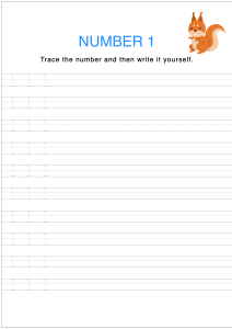 Number Tracing and Writing - 1