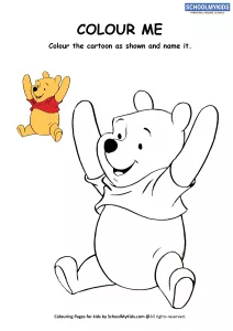 Colour Me - Cartoon Winnie the Pooh Coloring Pages