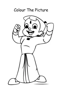 Chhota Bheem with Chutki Coloring Pages