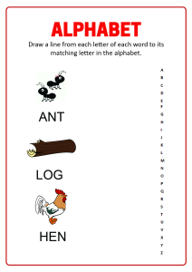 Alphabet Matching - Match Each Letter of Word to its Matching Letters