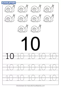 Count and Trace 10 - Number Tracing
