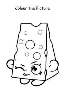 Colour the Picture -  Cheese Slice - Coloring Pages