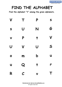 Find the Letter V - Find Alphabets