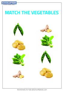 Match the Vegetables 3 - Vegetable Picture Matching