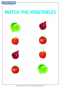 Match the Vegetables - Vegetable Picture Matching