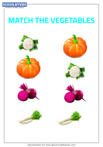 Match the Vegetables 2 - Vegetable Picture Matching