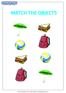 Matching Objects  1 - Objects Picture Matching