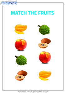 Match the Fruits - Fruits Picture Matching