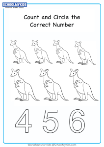 Count And Circle The Correct Number  - Counting Objects
