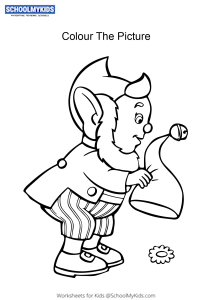 Big Ears with Santa Hat - Noddy Toyland detective coloring pages