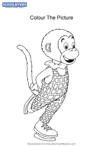 Martha Monkey Plays with Bubbles - Noddy colouring pages
