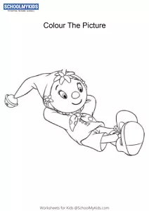Noddy Sleeping - Noddy colouring pages