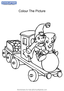 Noddy and the Train - Noddy Toyland detective coloring pages