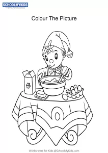 Noddy cooking - Noddy Toyland detective coloring pages