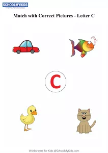 Letter C sound word pictures - Matching Letters to Pictures