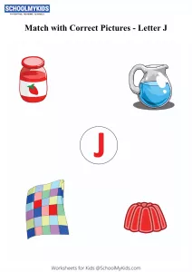 Letter J sound word pictures - Matching Letters to Pictures
