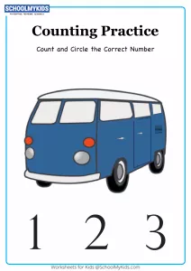 Count And Circle The Correct Number up to 3