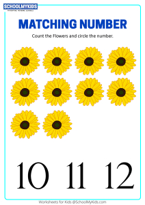 Circle the Correct Number up to 12