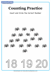 Count And Circle The Correct Number up to 20