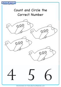 Count And Circle The Correct Number up to 6