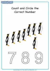 Count And Circle The Correct Number up to 9