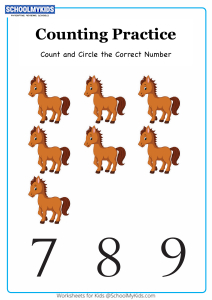 Count And Circle The Number up to 9