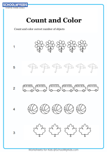 Count and Color Upto 5 - Counting Number