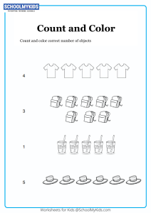 Count and Color Upto 5 - Counting Number
