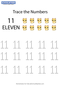 Tracing Numbers & Counting 11