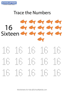 Tracing Numbers & Counting 16