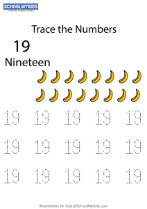 Tracing Numbers & Counting 19