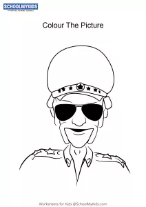Police Inspector Chingam - Motu Patlu Coloring Pages