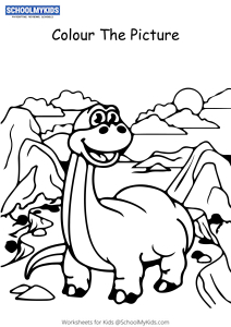 Cute Diplodocus - Dinosaur Coloring Pages