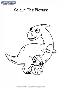 Dinosaur hatching egg - Dinosaur Coloring Pages