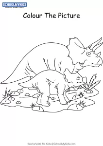 Horned Dinosaurs - Dinosaur Coloring Pages