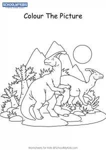 Jurassic Park Parasaurolophus Dinosaur - Dinosaur Coloring Pages