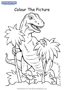 Angry Tyrannosaurus Rex Dinosaur - Dinosaur Coloring Pages