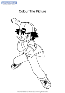 Pokemon Ash Ketchum - Pokemon Coloring Pages